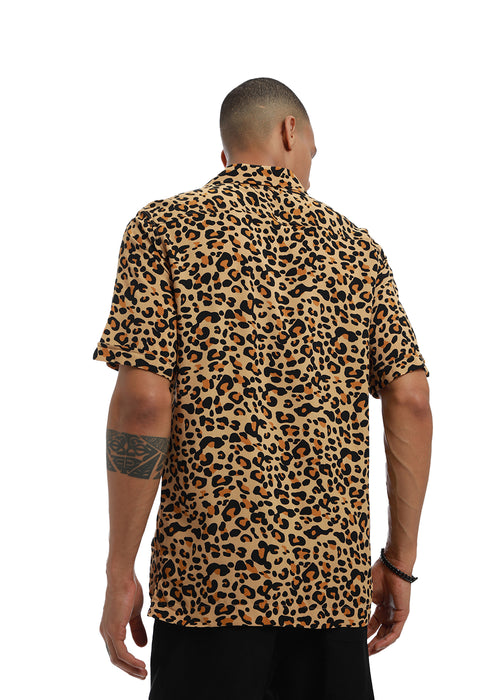 Feline Print Half sleeve shirt