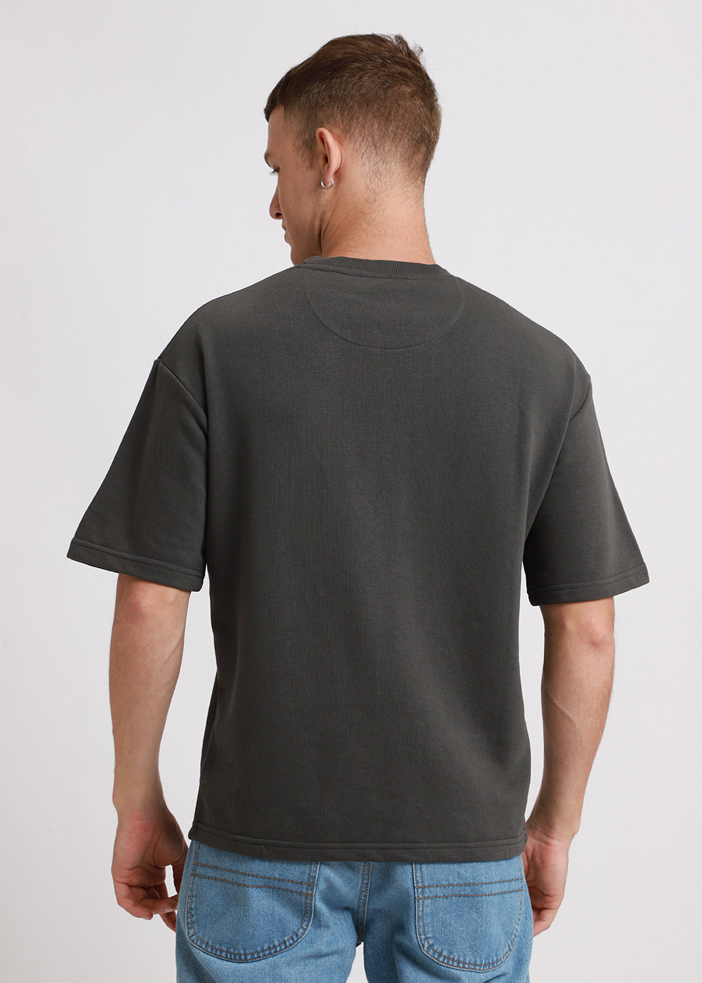Shadow Gray Oversized Basic T-shirt