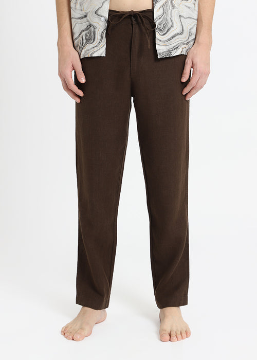 Mud Brown Linen pant