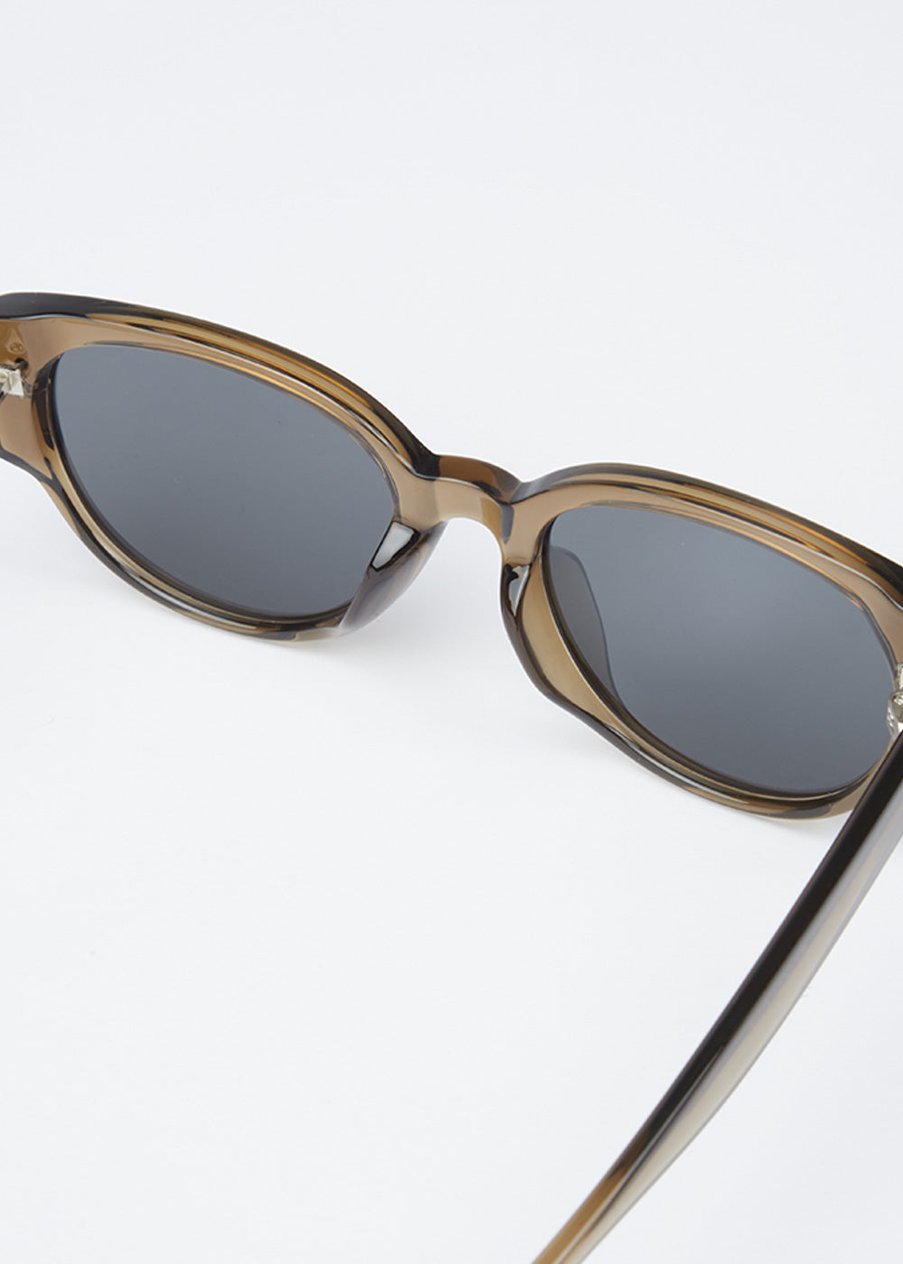 Brown Unisex Oval Sunglasses