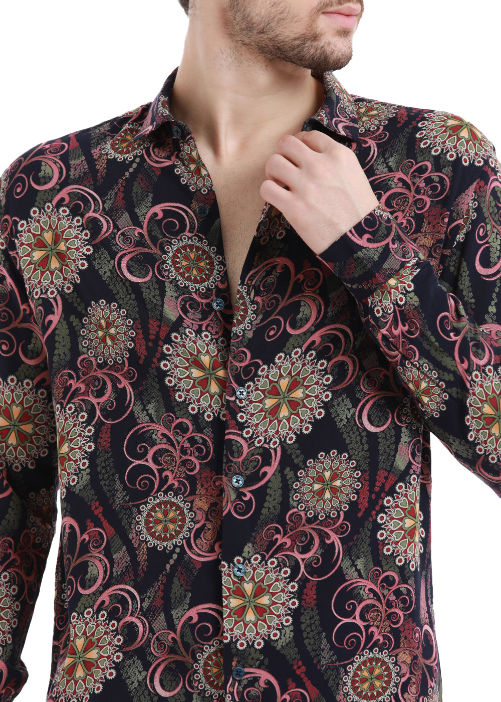 Floral Print Feather Shirt