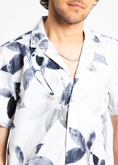 Petal Strewn Half Sleeve Shirt