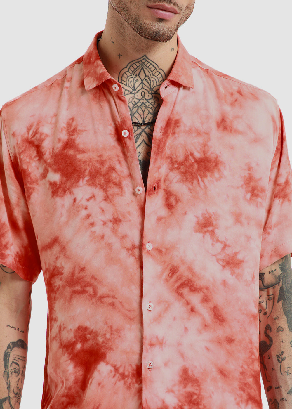 Scarlet Tie dye Half Sleeve Shirt