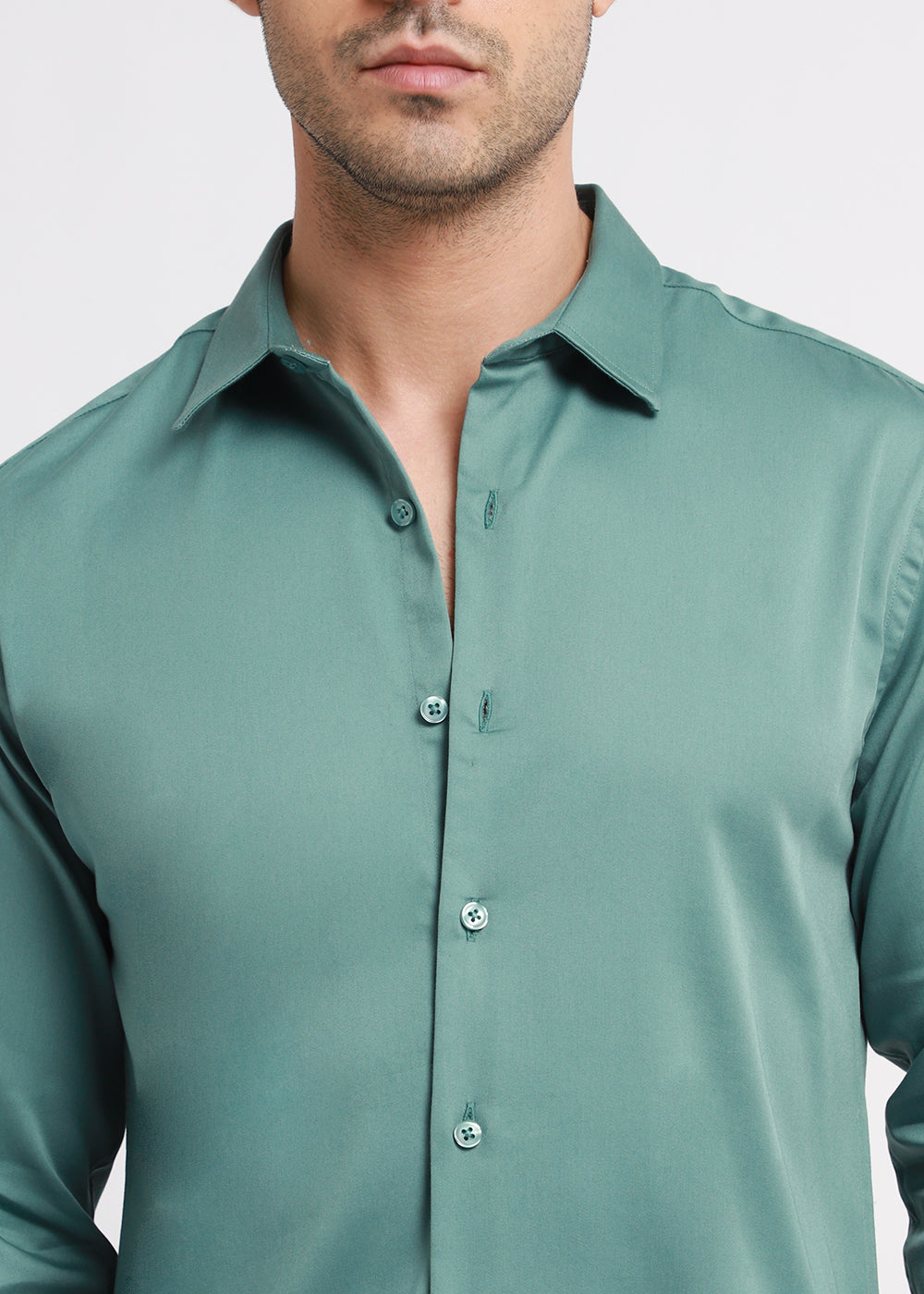 Assure Green Satin Shirt