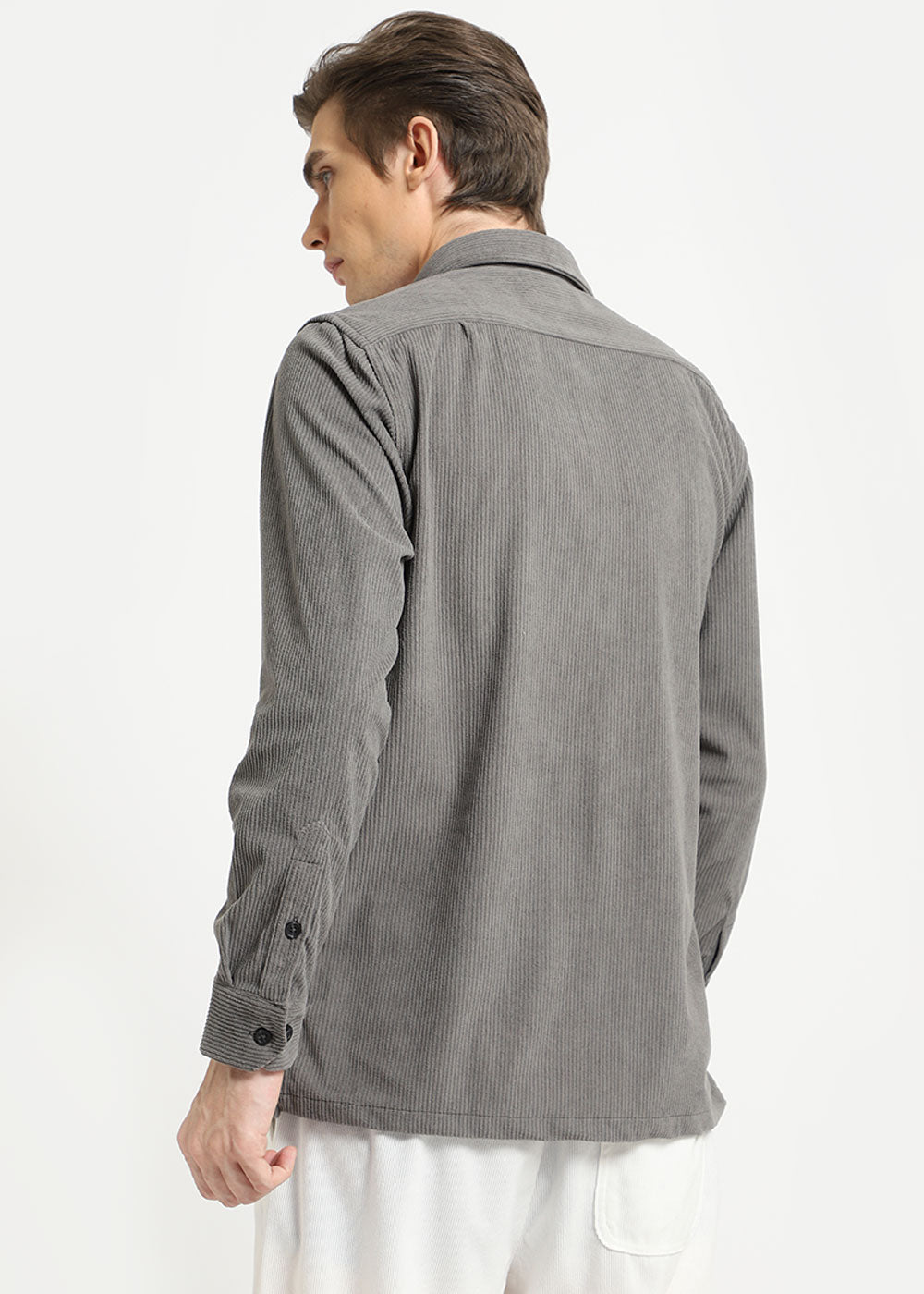 Light Grey Corduroy Shirt