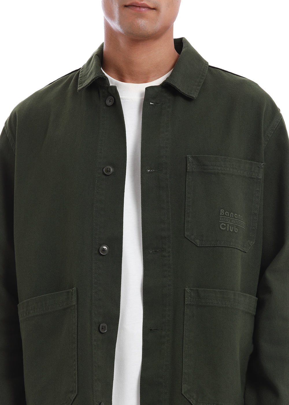 Seaweed Green Cotton Drill Jacket