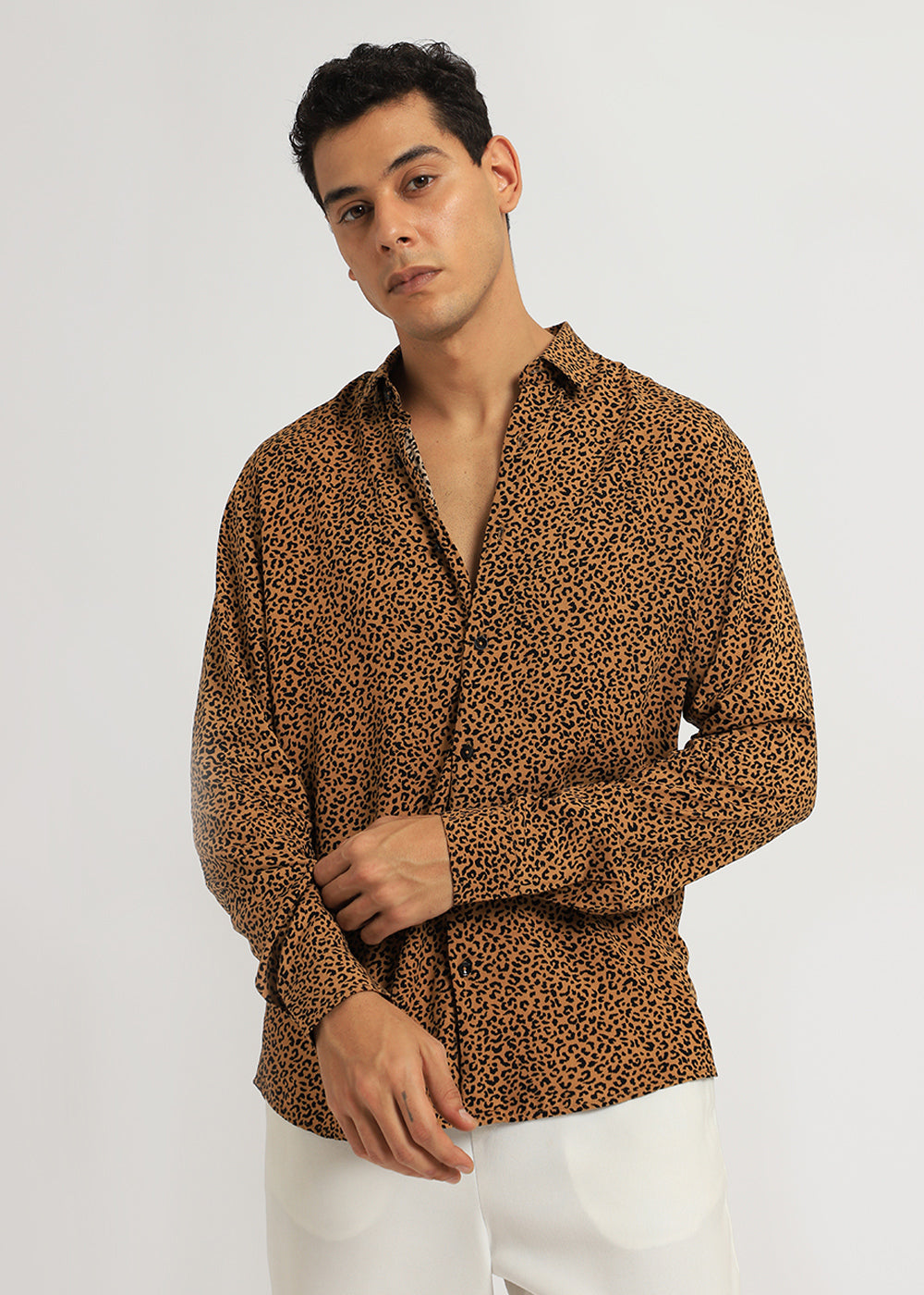Black Panthera Print Full sleeve shirt