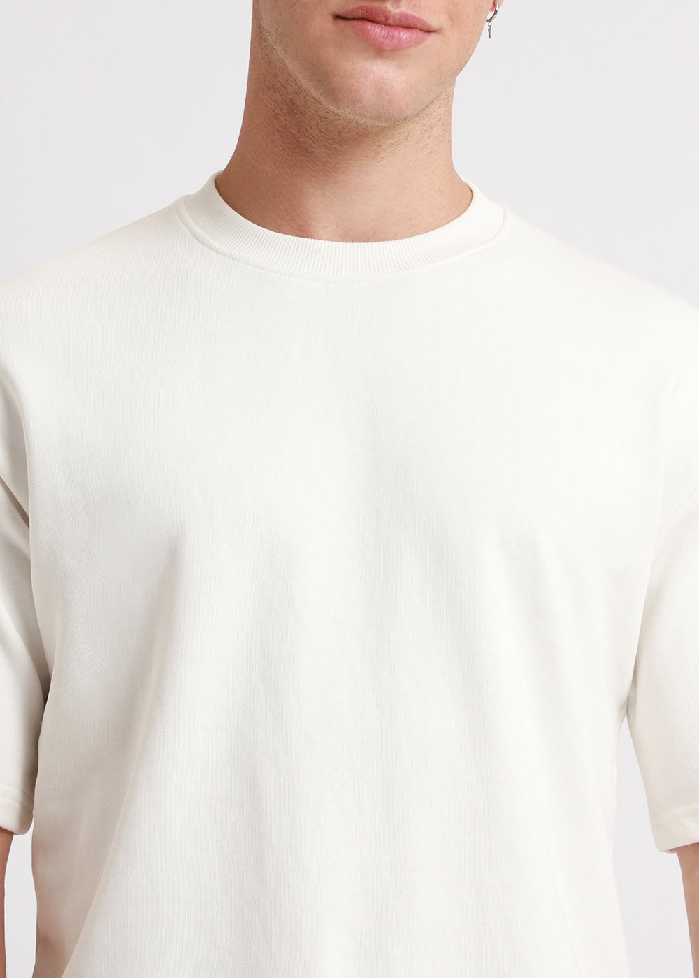 Merino White Oversized Basic T-shirt