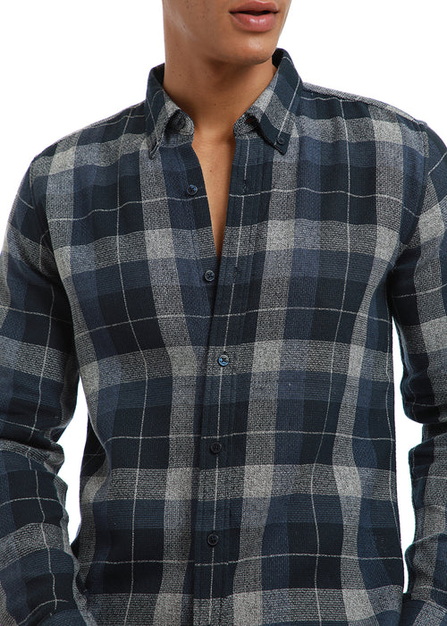 Melange Boldsquare Blue Check shirt