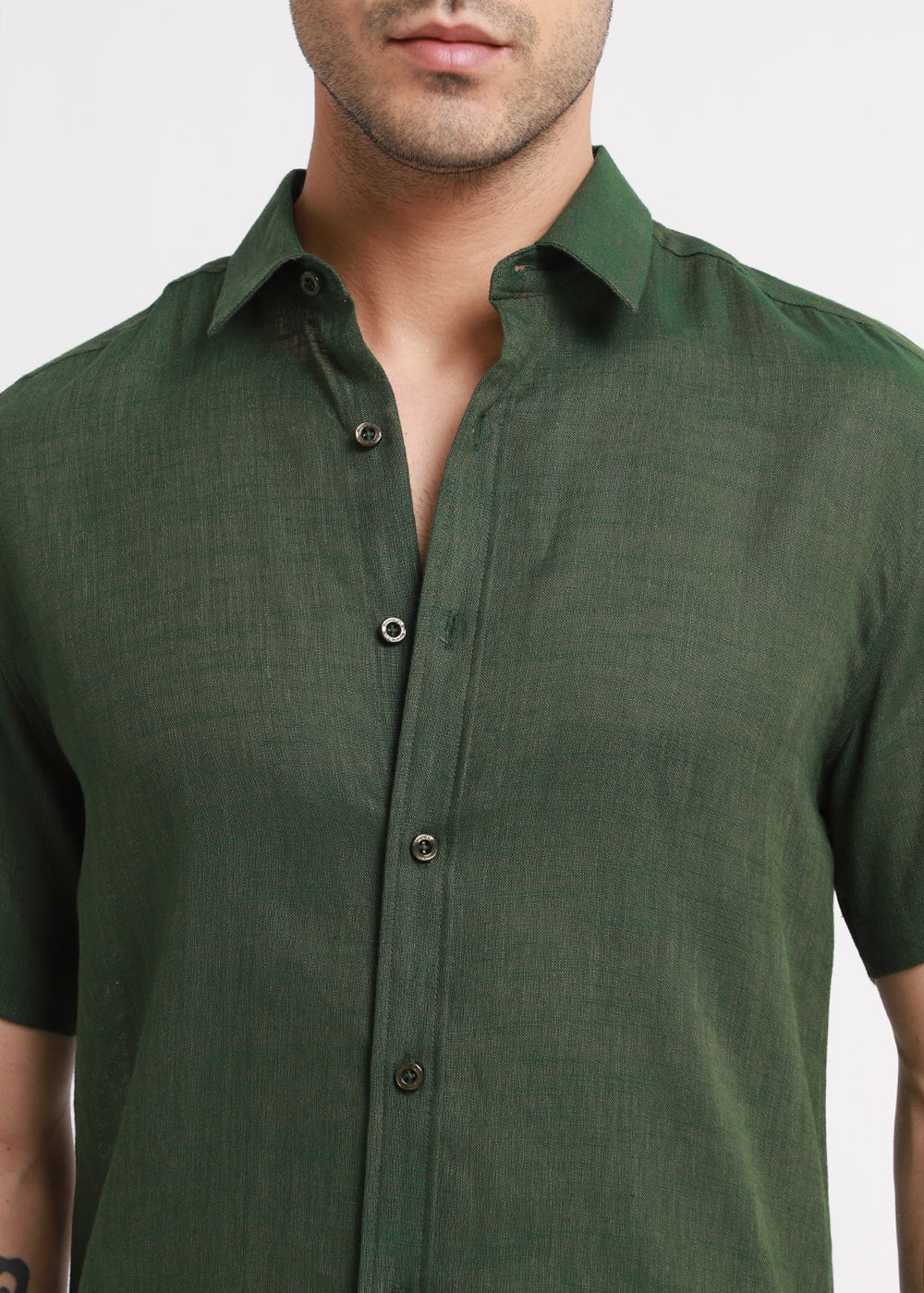 Batiste Green Linen shirt 1