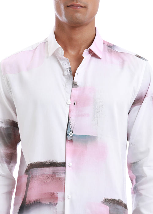 Geo-gradient Printed Shirt