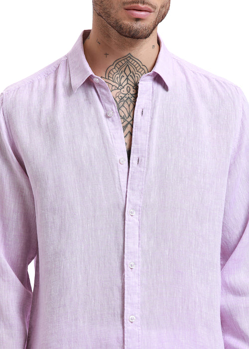 Pastel Purple Pure Irish Linen Shirt