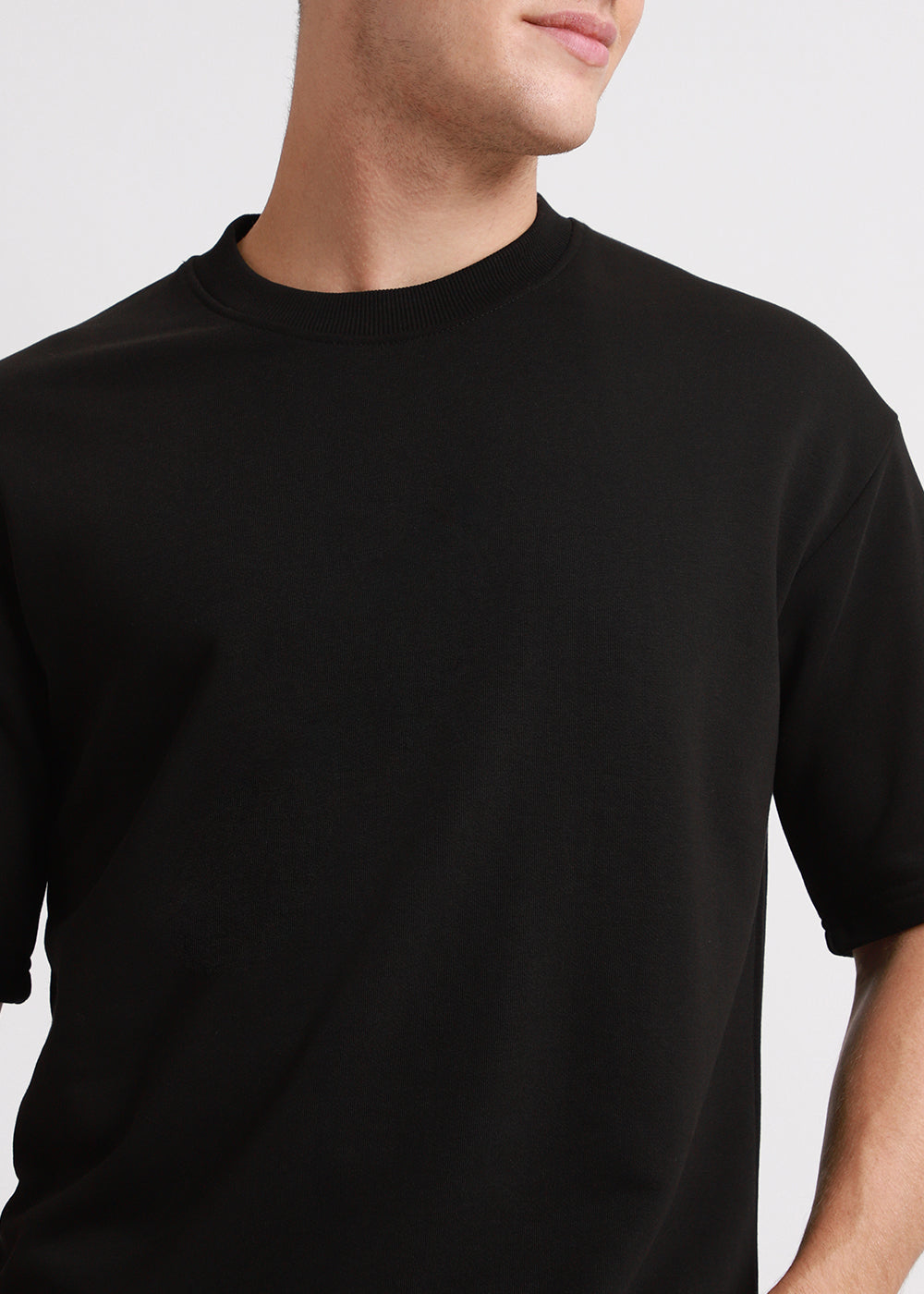Slasher Black Oversized Basic T-shirt