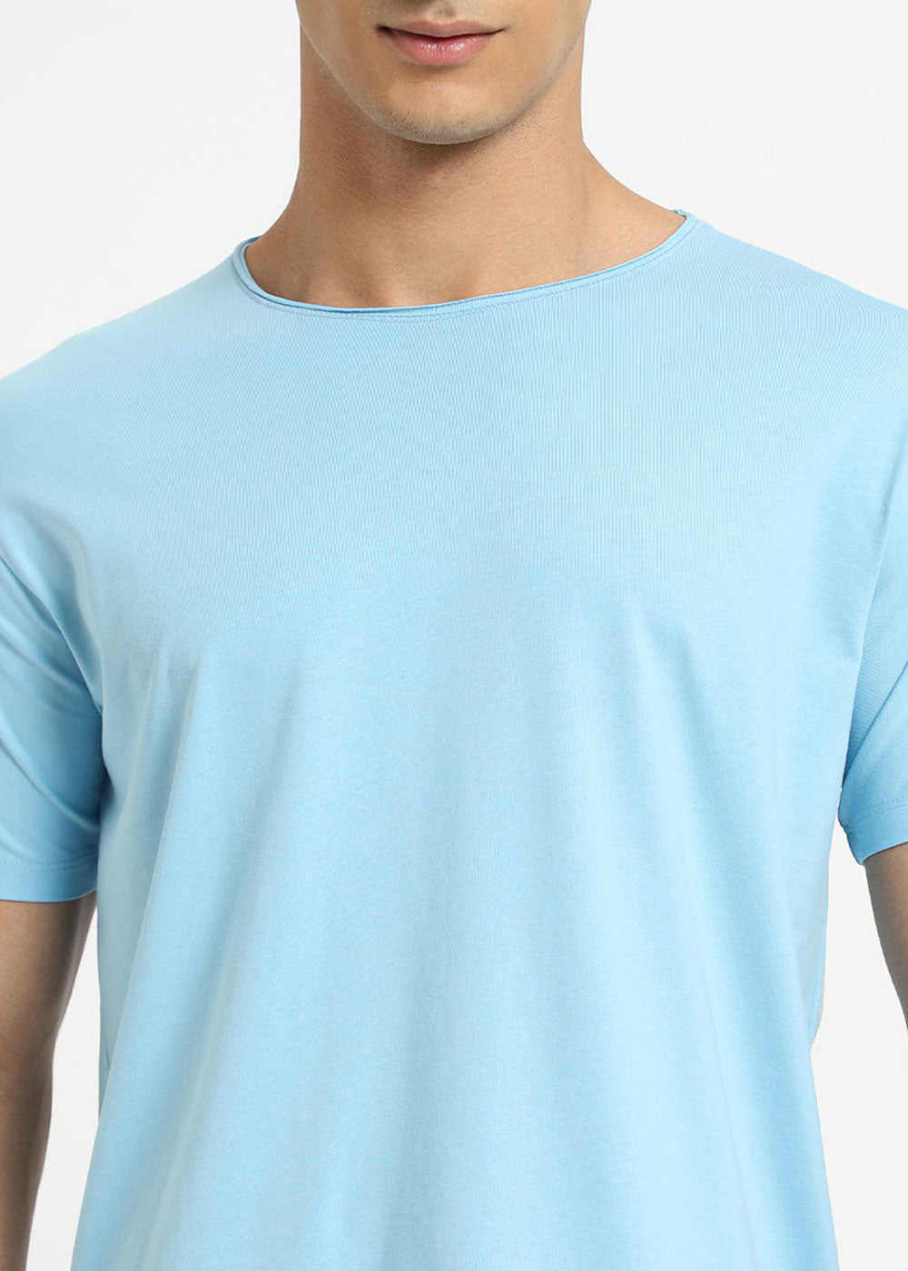 Light blue crew neck t shirt best sale