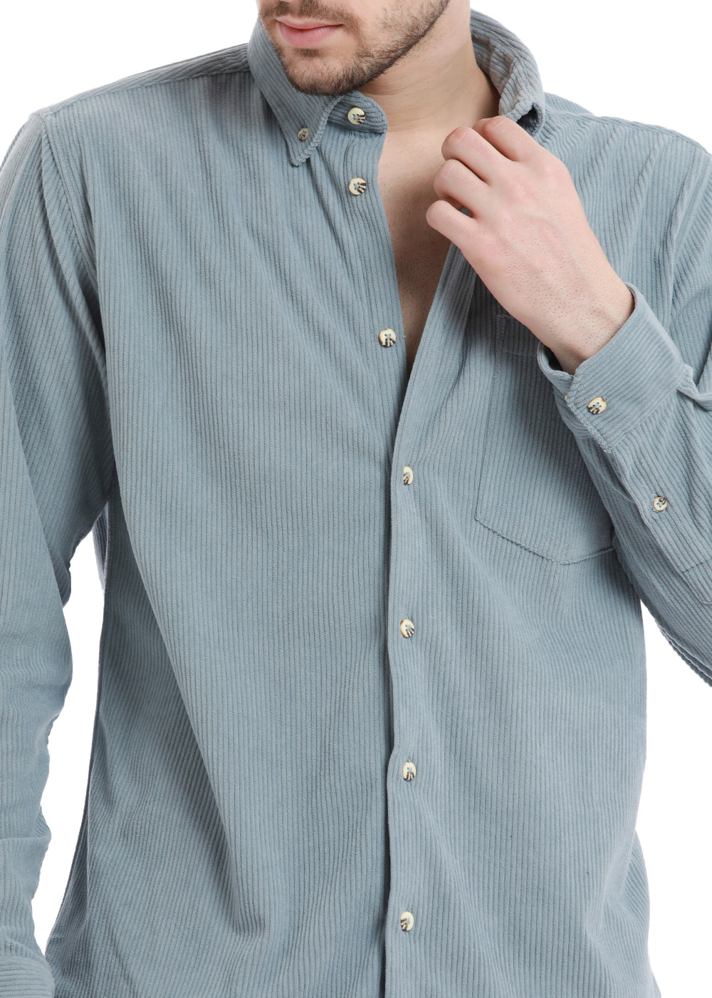 Light Blue Corduroy Shirt