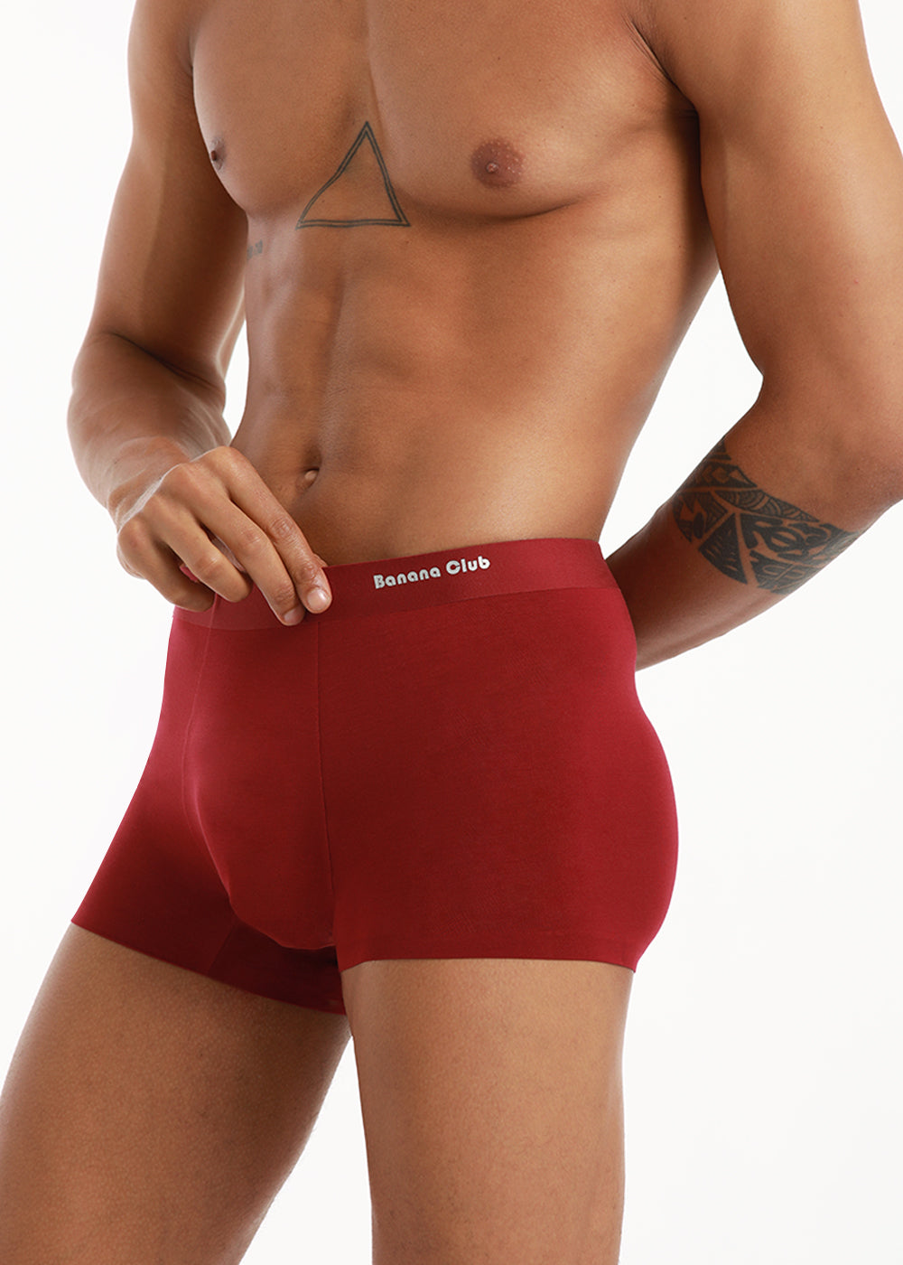 Maroon low rise trunk