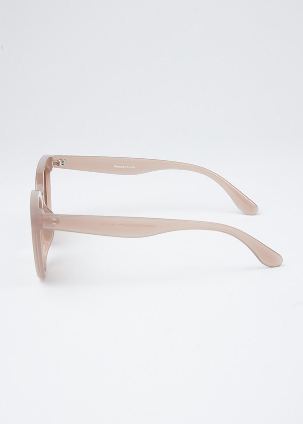 Light Beige Unisex Oval Sunglasses