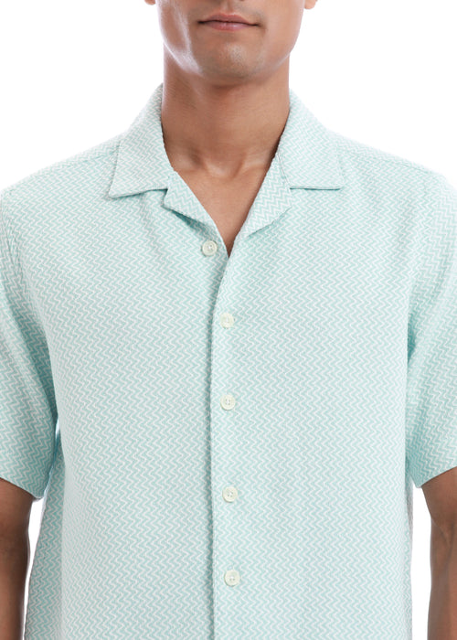 Skylight Blue Zig Zag Shirt