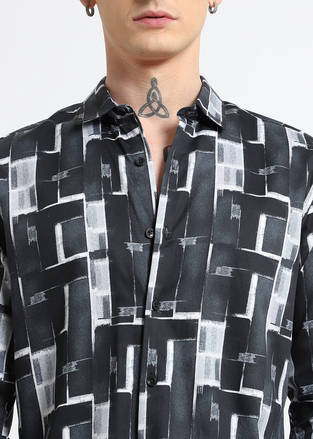 Black Abstractox Printed shirt