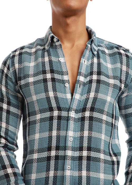 Dulet Blue Check shirt