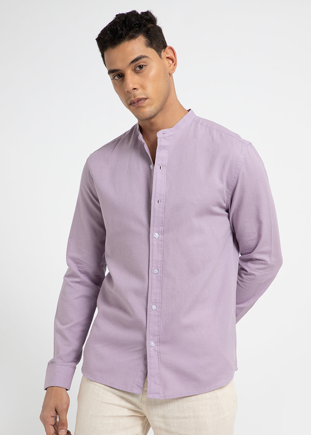 Lavender Cotton Linen Shirt