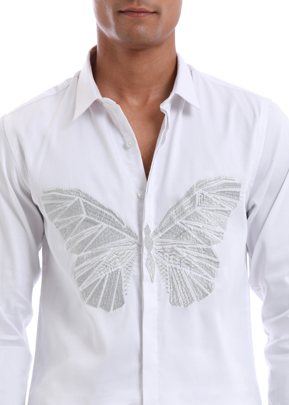 Flappers Mist White Designer Shirt