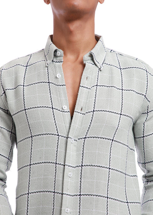 Widegrid Green Check shirt