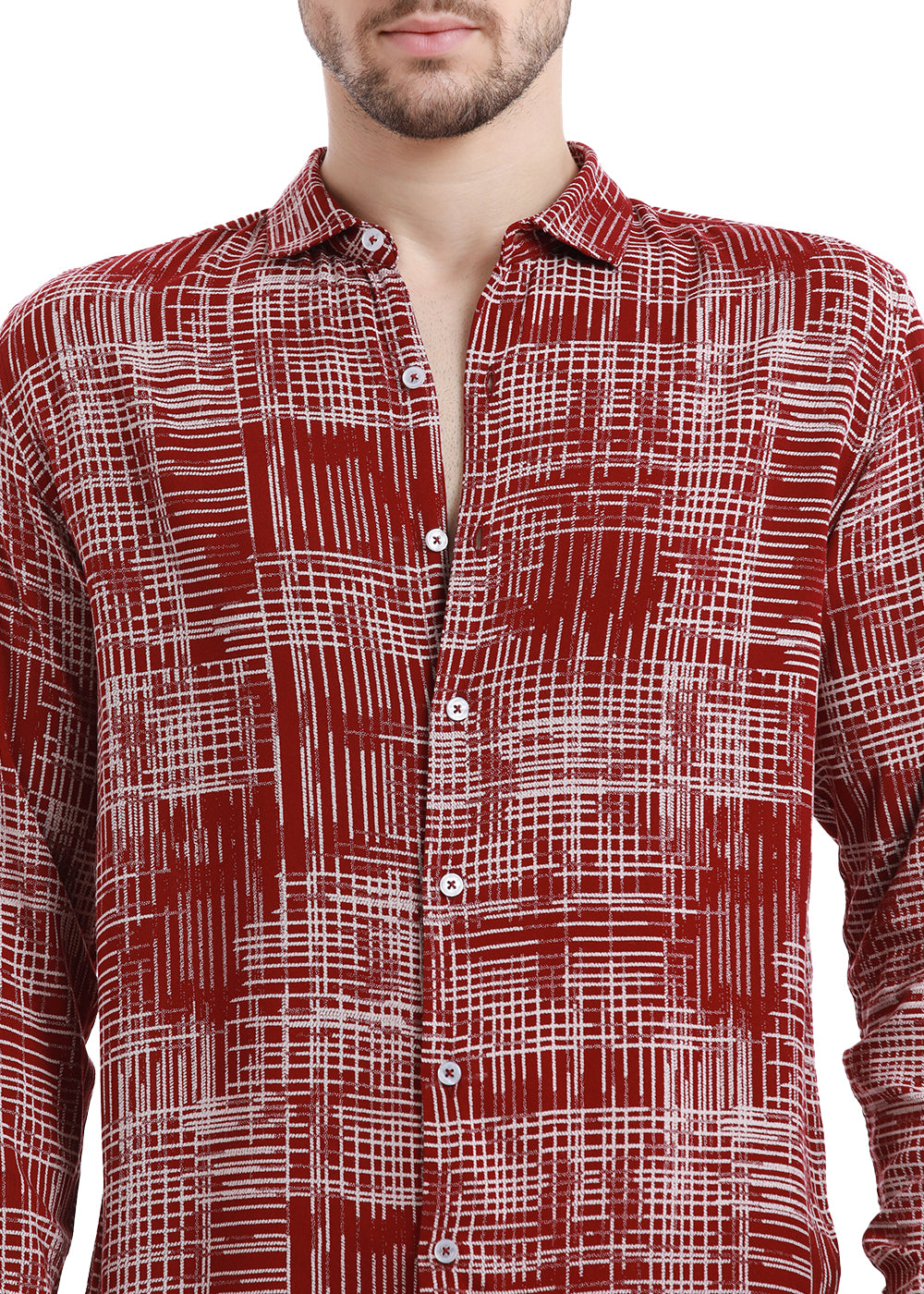 Stroke line Red Feather shirt