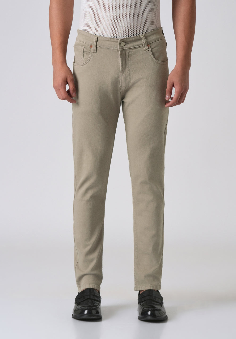 Brown Slim Fit Denim