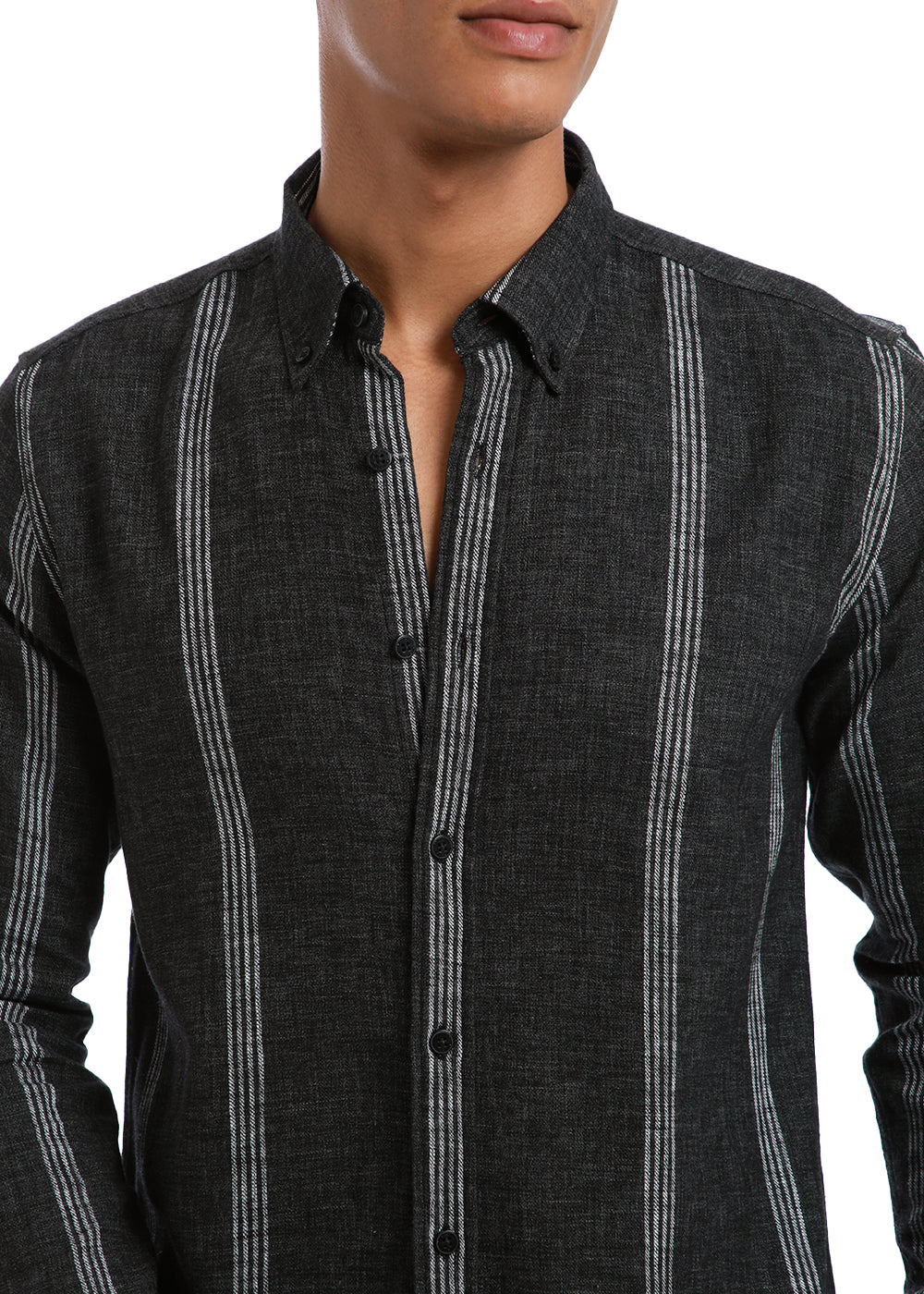 Melange Stick Black Stripe shirt