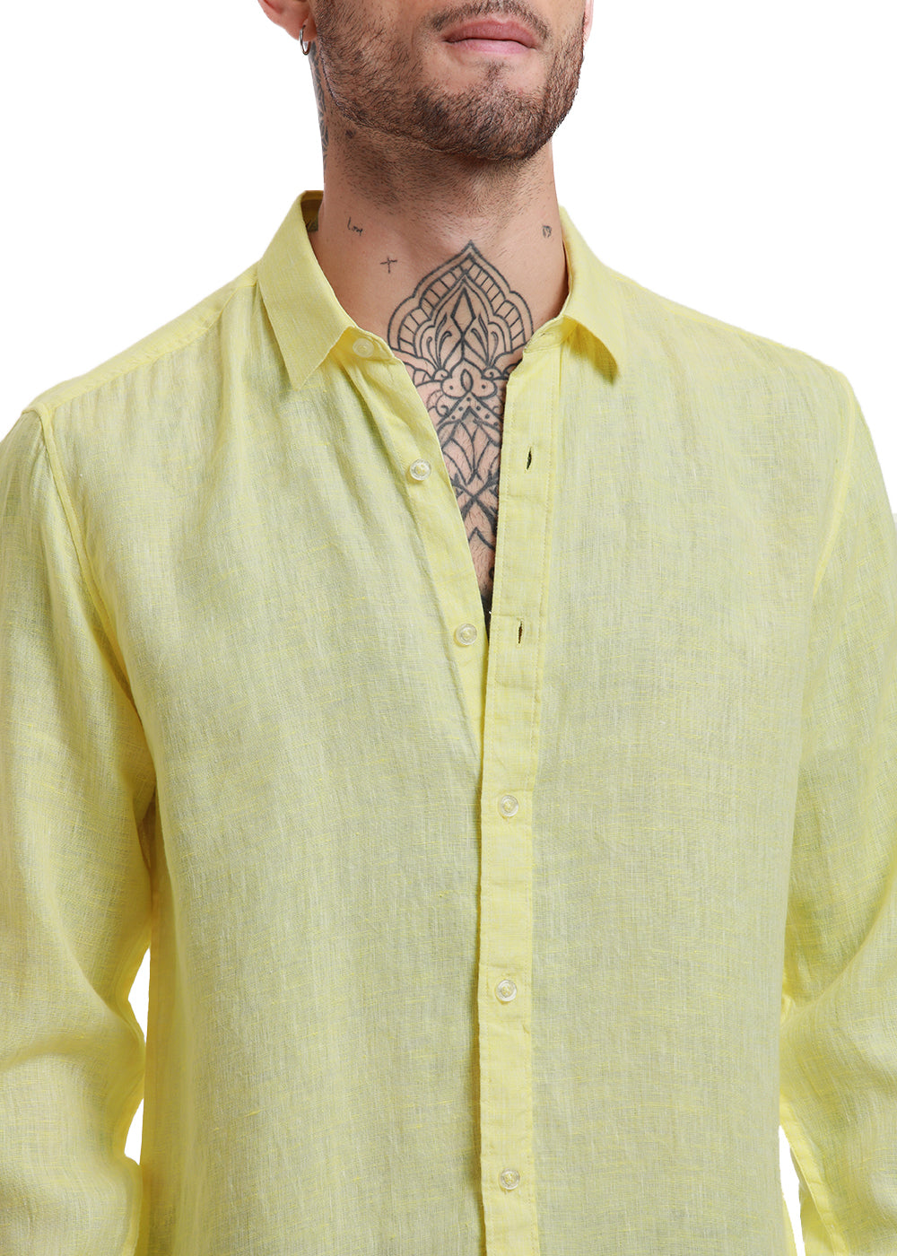 Lemon Yellow Pure Irish Linen Shirt