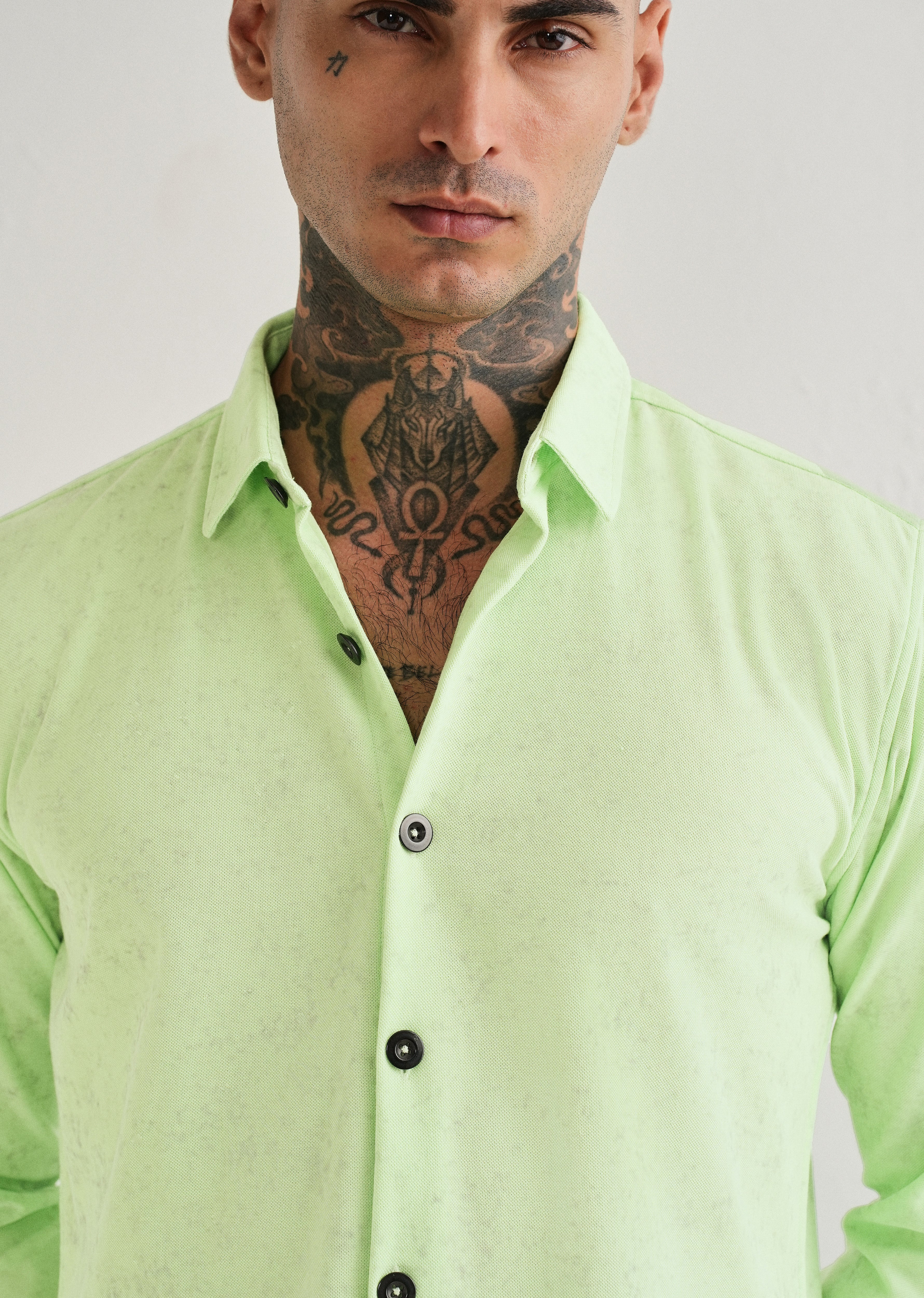 Neon Green Knitted Shirt