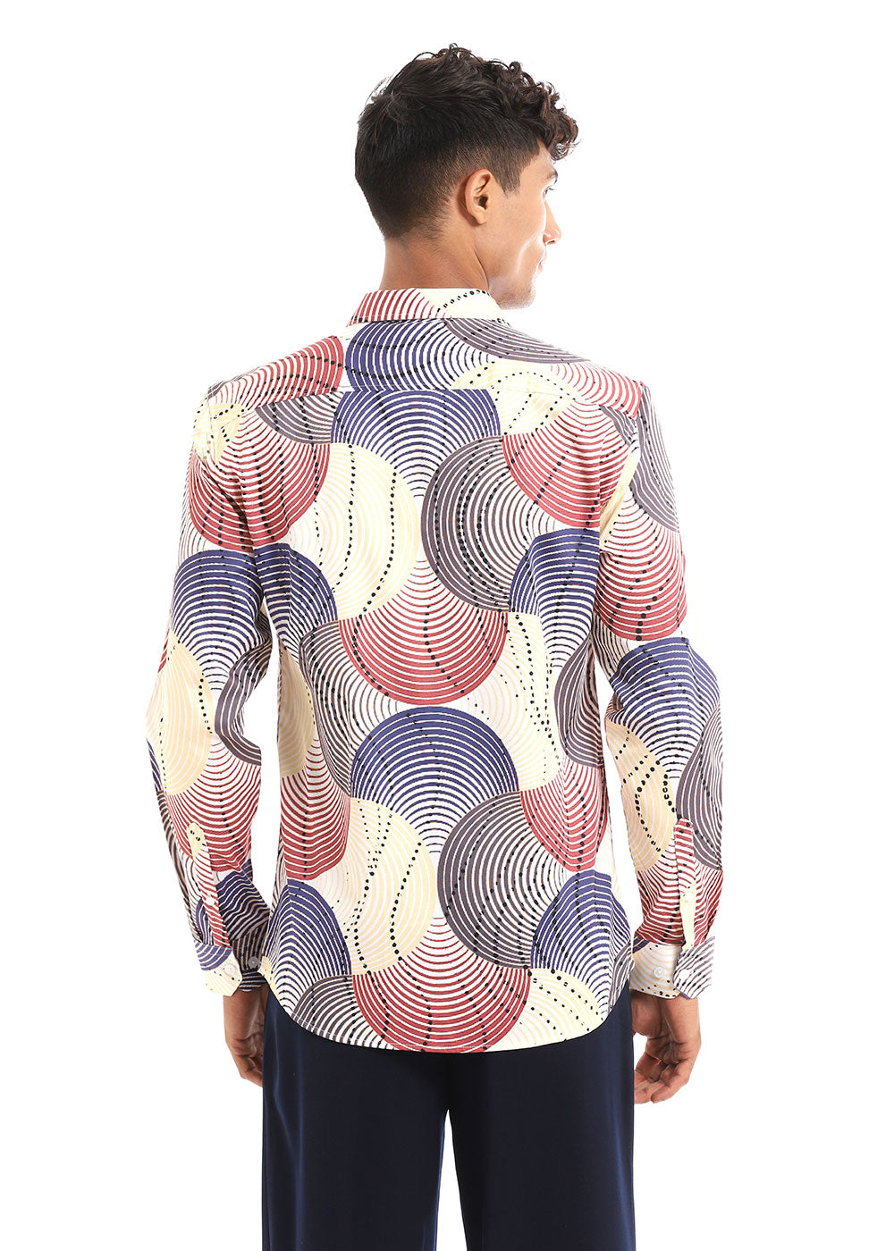 Circular Print Full-Sleeves Shirt