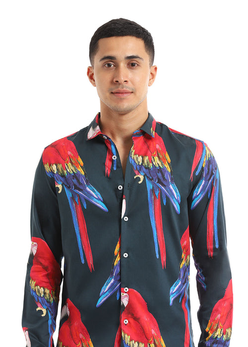 Parrot Motif Shirt