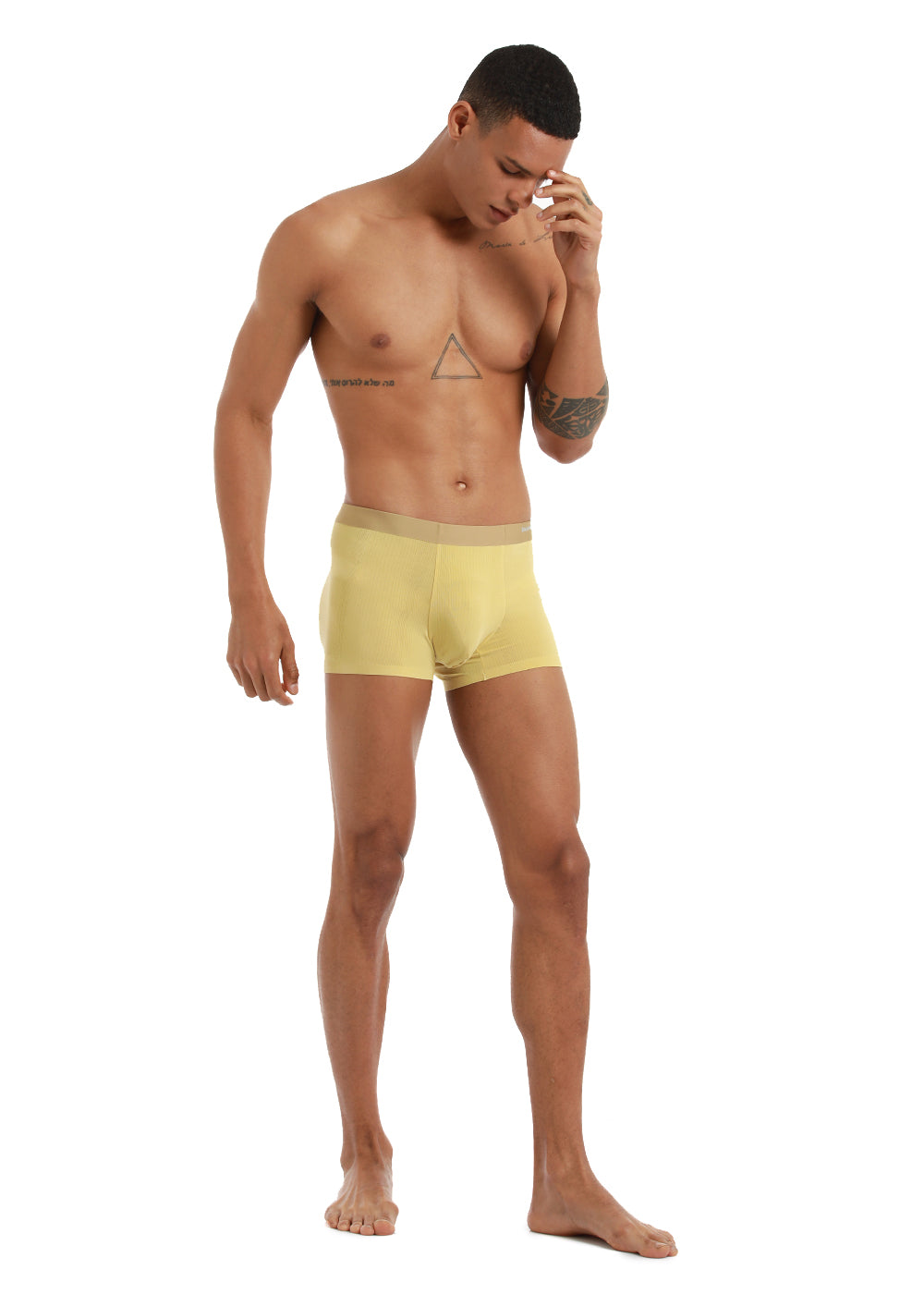 Mustard yellow low rise trunk