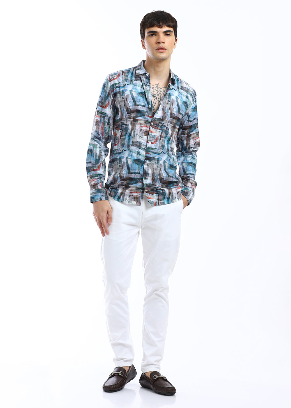 Geo Abstract Print Shirt