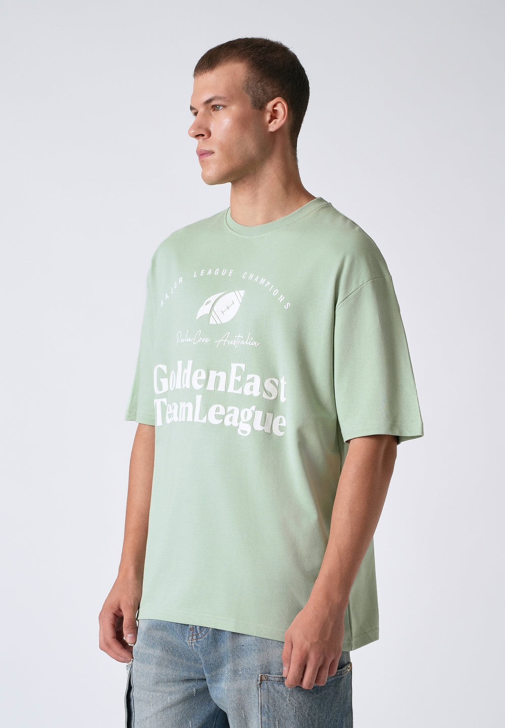 Green Graphic Print Oversized T-shirt