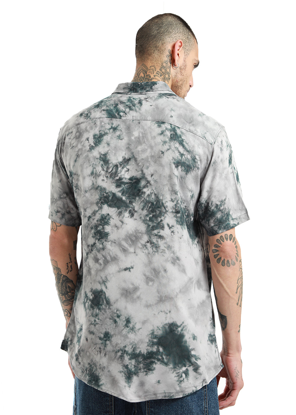 Ombre Print Half Sleeve Shirt