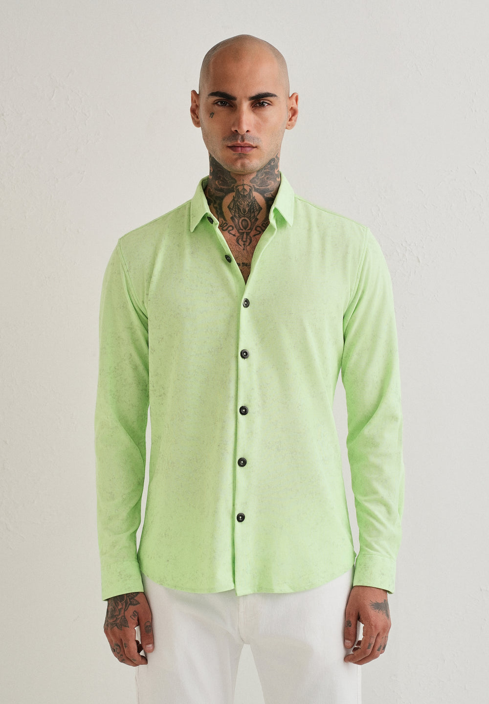 Neon Green Knitted Shirt