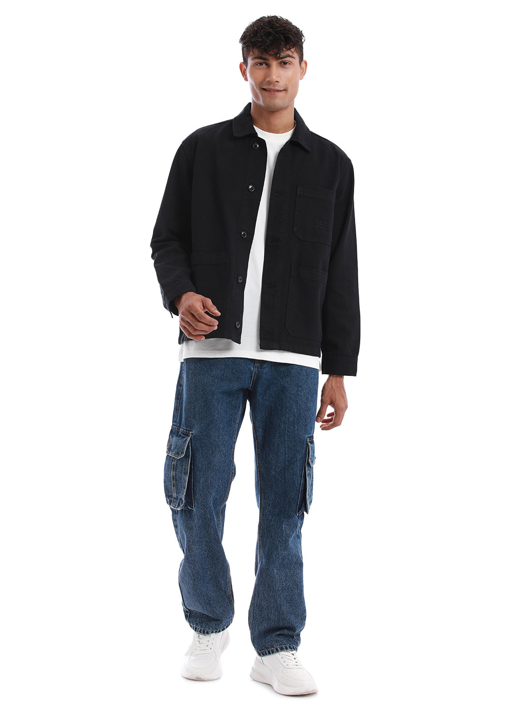 Jade Black Cotton Drill Jacket