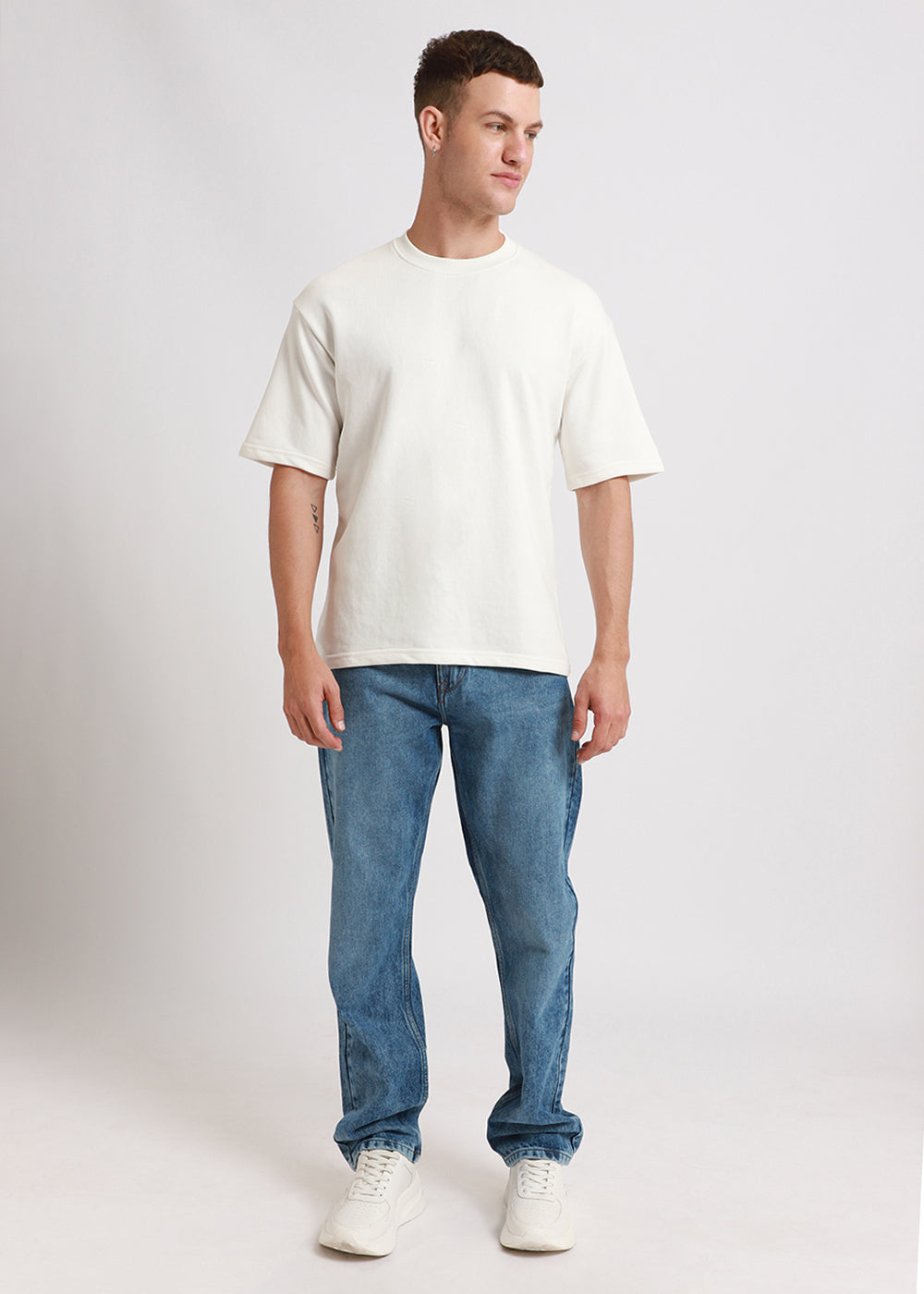 Merino White Oversized Basic T-shirt