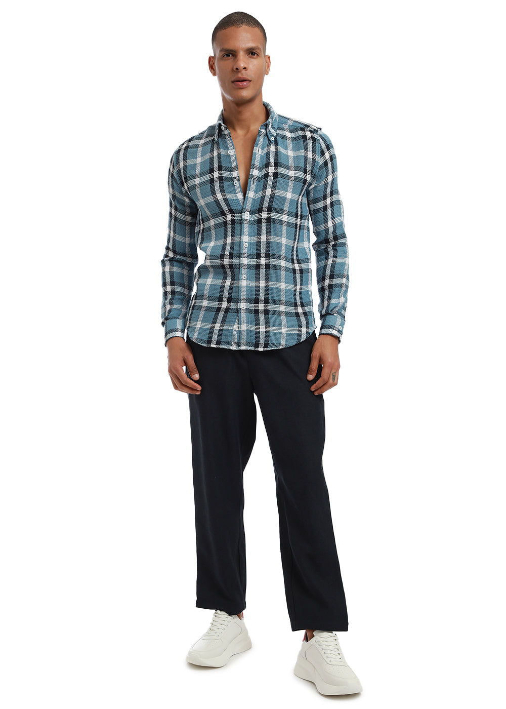 Dulet Blue Check shirt