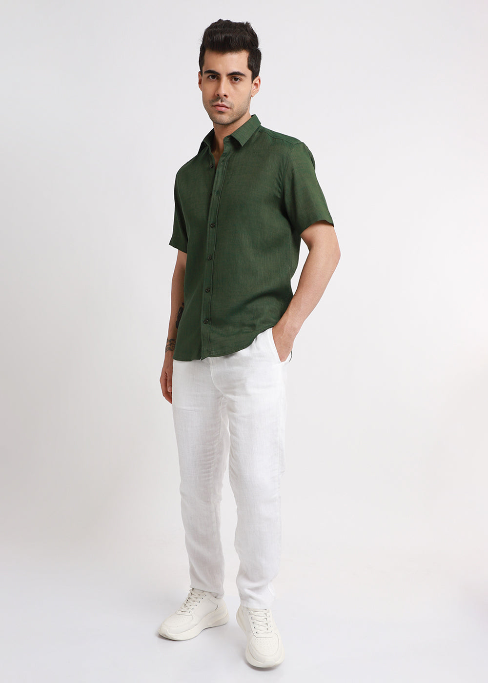 Batiste Green Linen shirt