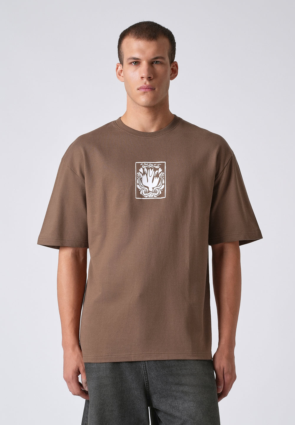 Wood Brown Oversized T-shirt