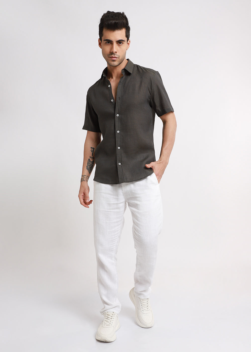 Batiste Gray Linen shirt