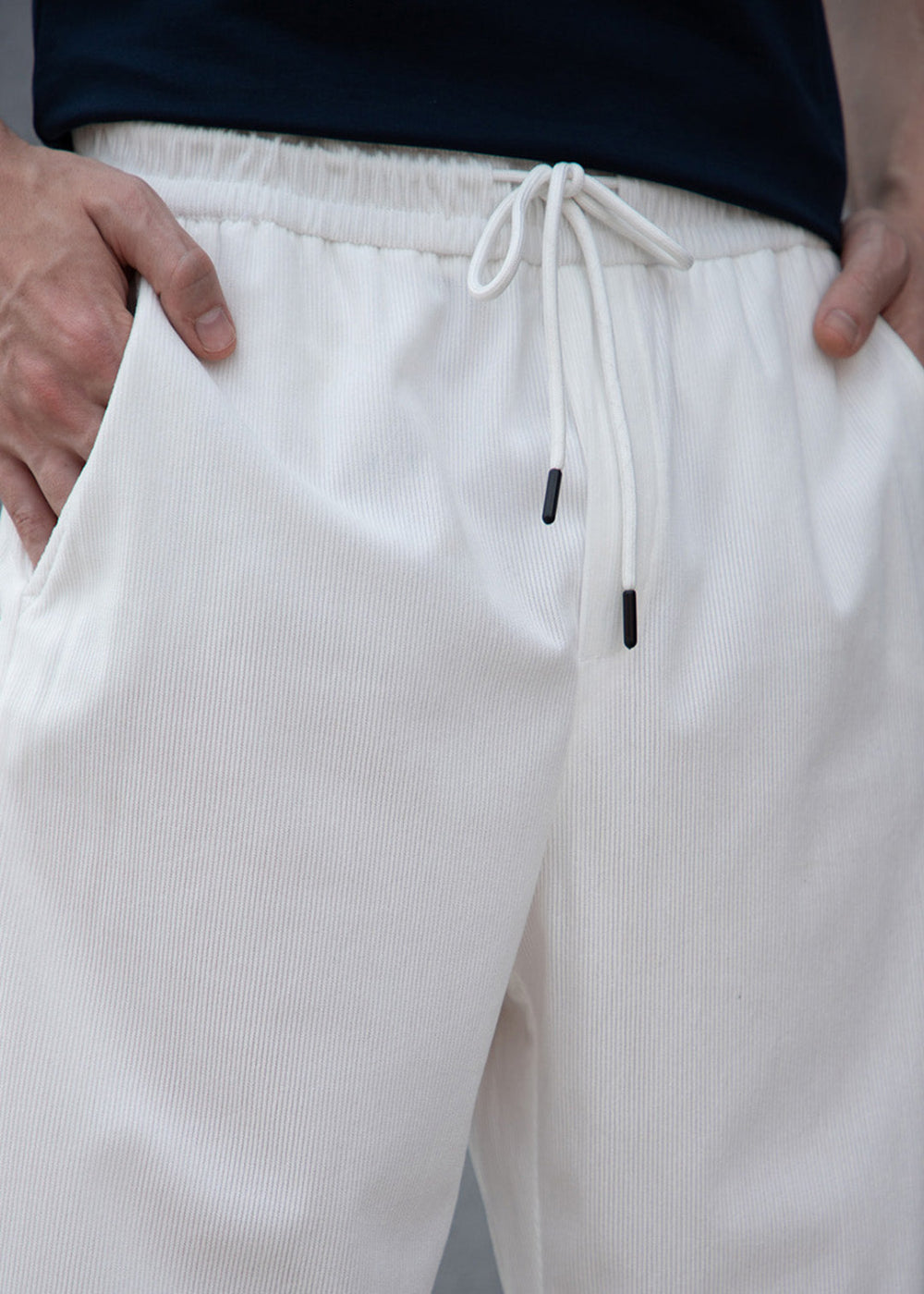 Ice White Corduroy Pant