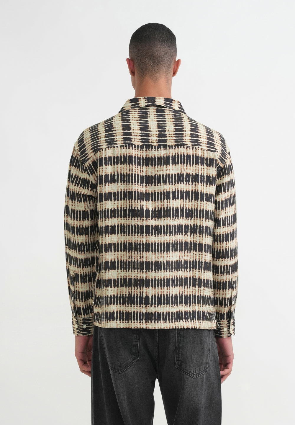 Beige Abstract Relaxed Fit Shirt