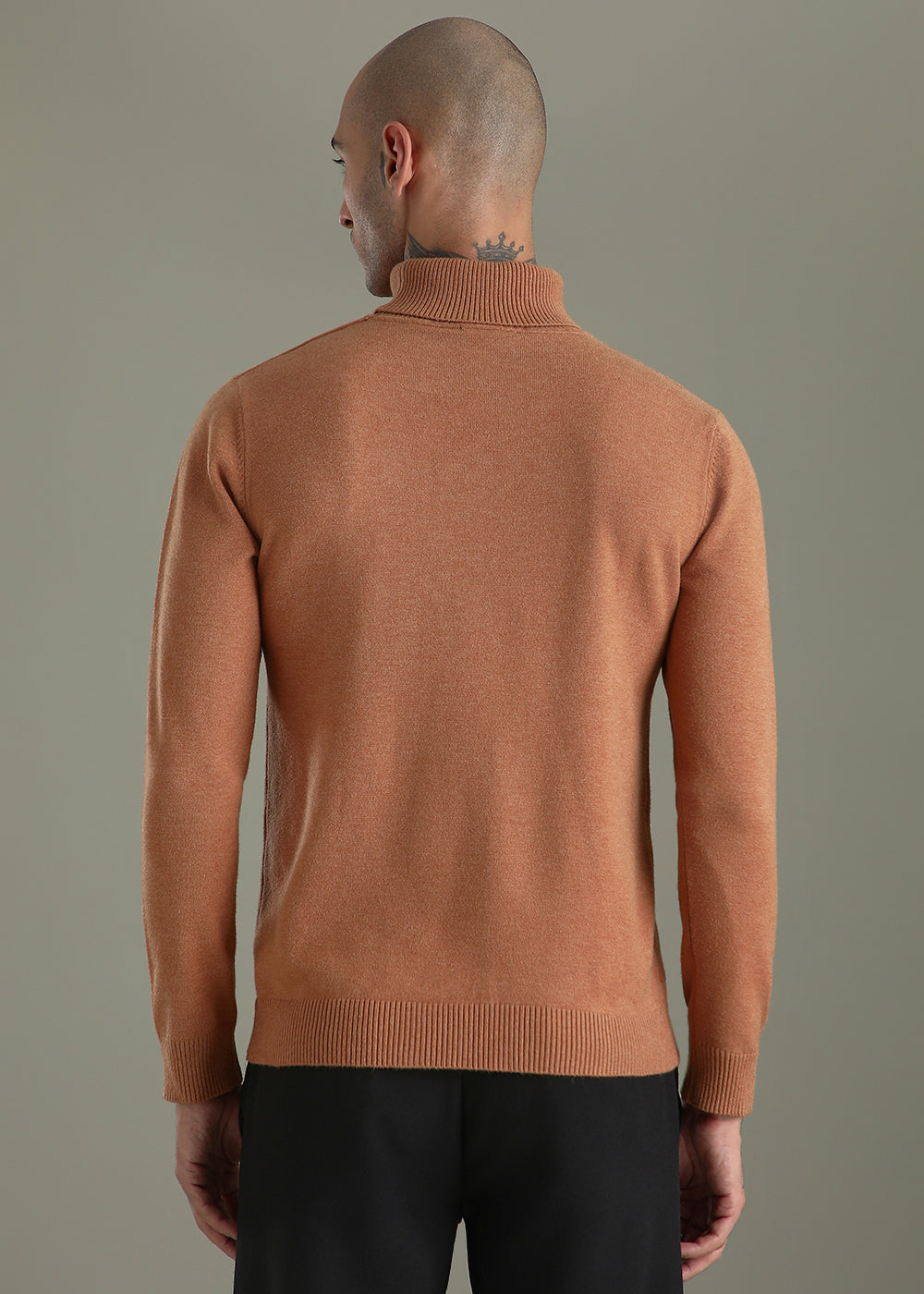 Orange Turtle-Neck Sweater