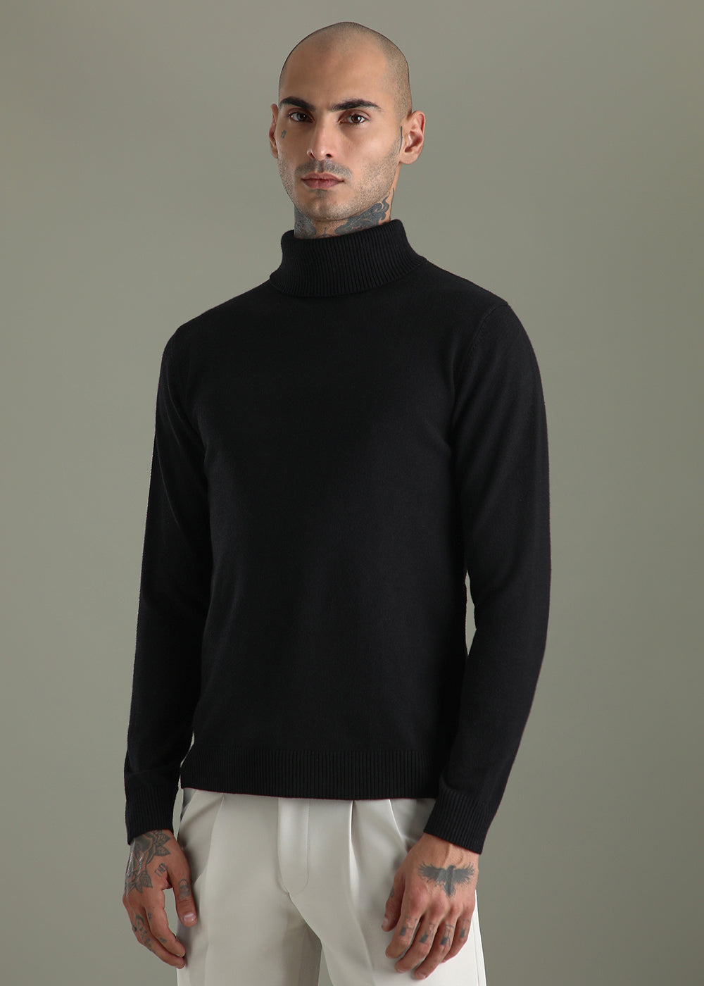 Black Turtle-Neck Sweater