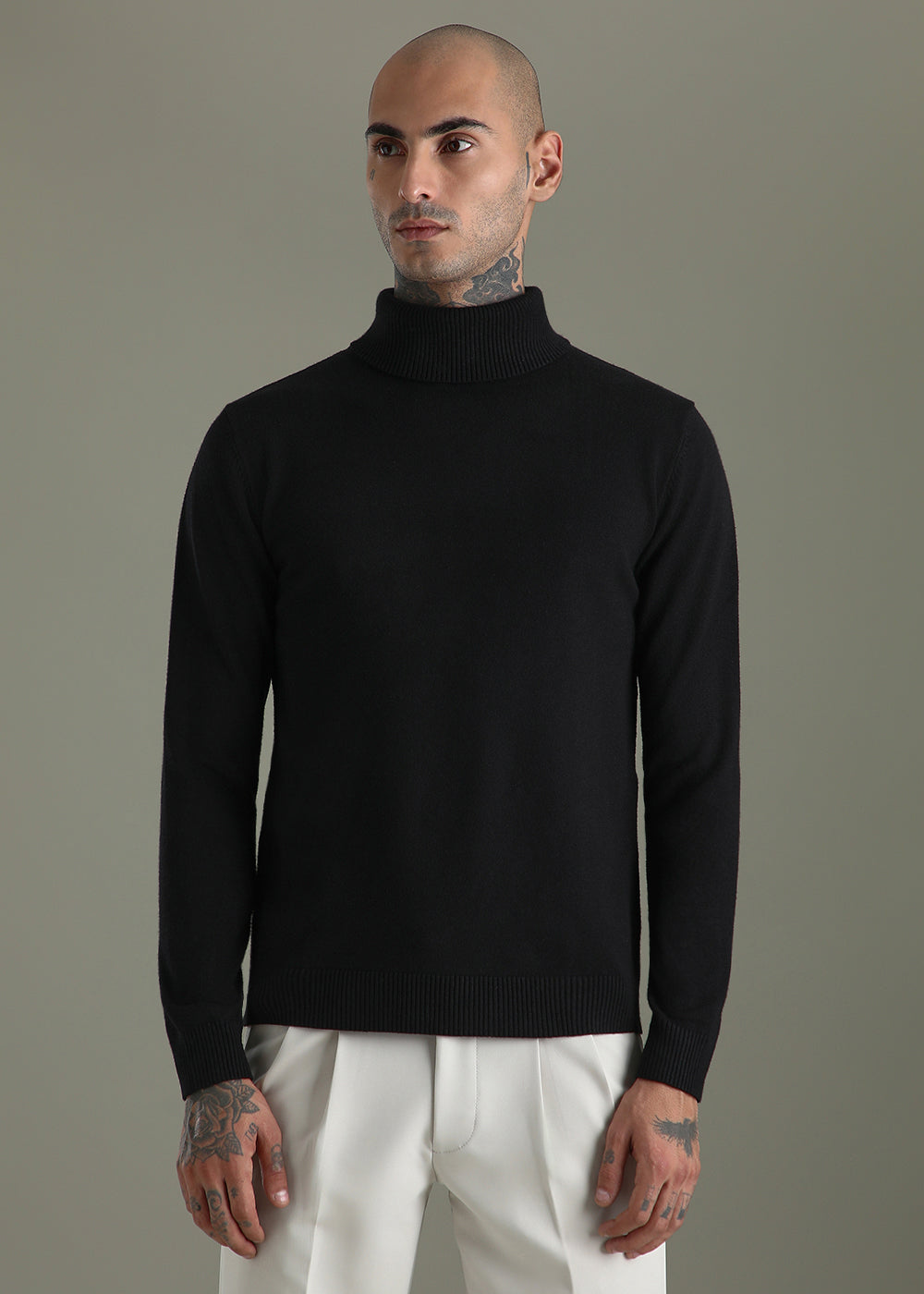 Black Turtle-Neck Sweater